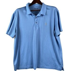 Izod Golf Mens XL Performance Polo Light Blue Short Sleeve Athletic Preppy